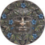 Plaque Murale Bronze Beltane avec Visage de L'Homme Vert - 16 cm