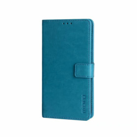 Coque Étui Portefeuille pour Oppo CPH2211 - Protection Antichoc en TPU et Cuir Bleu Ciel