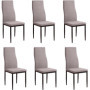Lot de 6 Chaises Tapissées Rachel - Design Élégant pour Salon et Salle à Manger