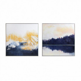 Cadre DKD Home Decor Abstrait Moderne (80 x 3 x 80 cm) (2 Unités) 107,99 €