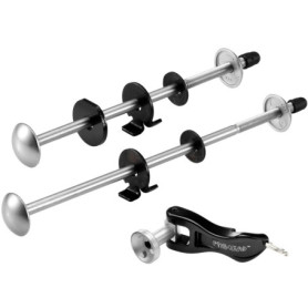 Lot de 2 cadenas à manille Pinhead avec déverrouillage rapide - Noir