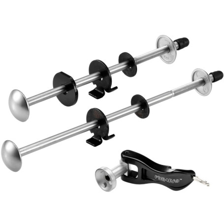 Lot de 2 cadenas à manille Pinhead avec déverrouillage rapide - Noir