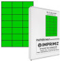 Lot de 525 Étiquettes Autocollantes Vert Fluo A4 - 25 Feuilles pour Imprimantes