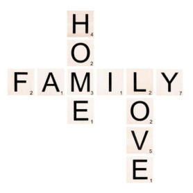 Tableau mural en bois 3D Home Family Love - Décoration moderne pour salon et chambre