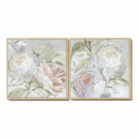 Cadre DKD Home Decor Fleurs (80 x 4 x 80 cm) (2 pcs) 179,99 €