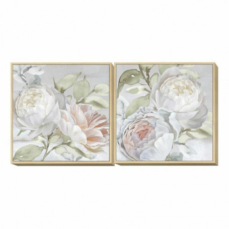 Cadre DKD Home Decor Fleurs (80 x 4 x 80 cm) (2 pcs) 179,99 €