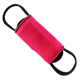 Jouet de Traction Dingo Gear pour Entraînement Canin - Cylindre Rose avec 2 Poignées