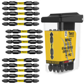 Set de 15 embouts de tournevis à percussion SabreCut 65 mm PZ2