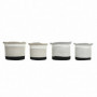 Set de basket DKD Home Decor Rayures Noir Gris Marron Coton Blanc Boho (2 pcs) ( 116,99 €