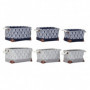 Set de basket DKD Home Decor S3018591 Volet Gris Marron Polyester Blanc Blue mar 115,99 €