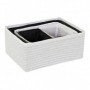 Set de basket DKD Home Decor Noir Aluminium Blanc PP (41 x 30 x 18 cm) 75,99 €