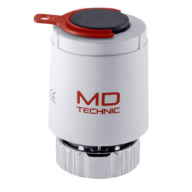 Servomoteur MD Technic pour Chauffage au Sol - 230V NC, IP54, Compact