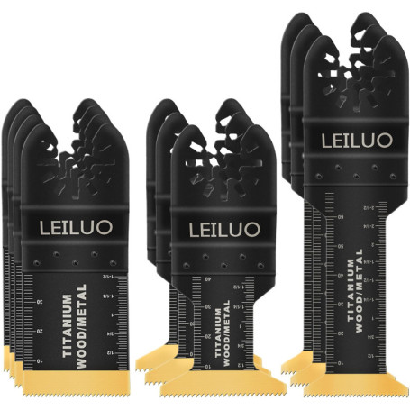 Kit d'Accessoires Multifonctions LEILUO en Titane - 10 Pièces pour Outils Oscillants