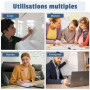 Lot de 10 Feutres Magnétiques Effaçables pour Tableau Blanc - Noir