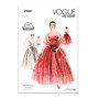 Patron de Robe de Soirée et Étole Vintage Vogue V2061B5 pour Femme