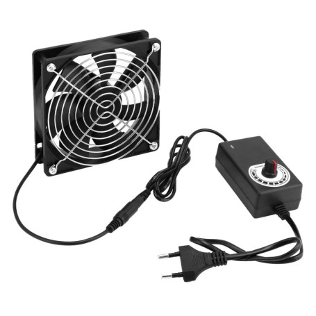 Ventilateur de Boîtier 120 mm QWORK avec Contrôleur de Vitesse - Silencieux et Efficace