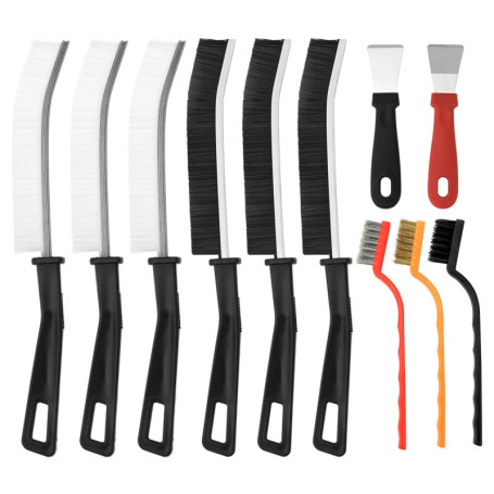 Kit de Nettoyage des Interstices QWORK - 9 Brosses et 2 Spatules
