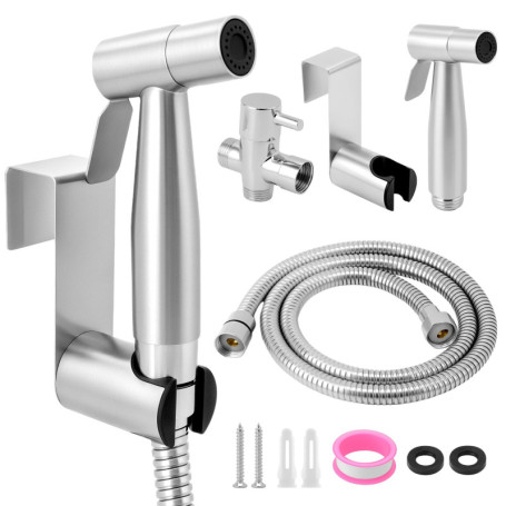 Kit de Douche Bidet à Main QWORK en Acier Inoxydable SUS304