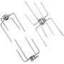 QWORK Set de 3 Fourchettes en Acier Inoxydable pour Brochettes et Barbecue