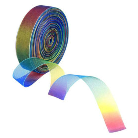 Ruban en Organza Arc-en-Ciel 50 Yards - Décoration pour Cadeaux et Bricolage