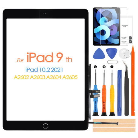 Écran tactile pour iPad 9 2021 9ème génération, numériseur pour iPad 10.2 2021 A2602 A2603 A2604 A2605, écran tactile avant avec