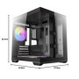 Boîtier PC Mini Tour Antec CX60M ARGB Noir avec Panneaux en Verre Trempé