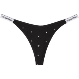 String Thong Femme Calvin Klein Noir Étoilé XL