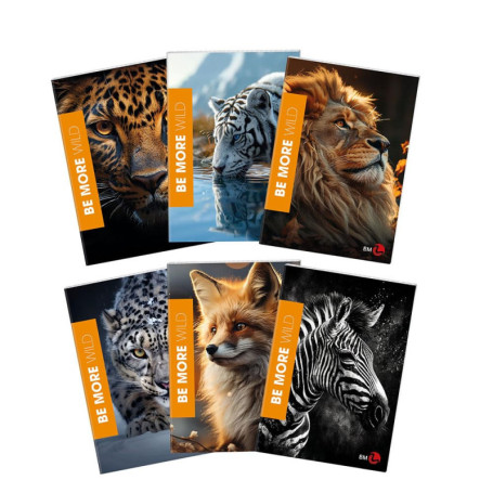 Cahiers WILD A4 - Lot de 10 avec Couvertures Animaux
