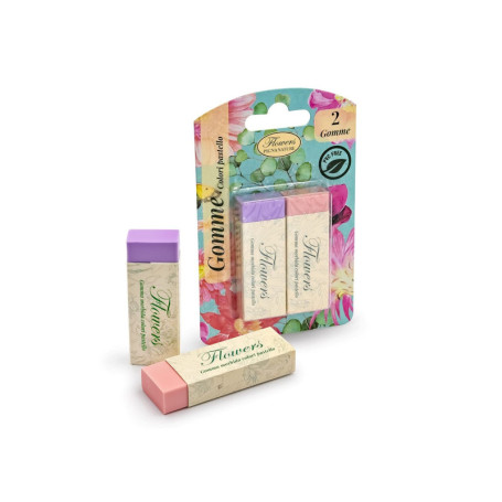 Gommes Pigna Nature Flowers - Écologiques et Colorées