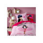 Parure de Lit Miraculous Ladybug en Coton Rose - Housse de Couette 140x200 et Taie 63x63