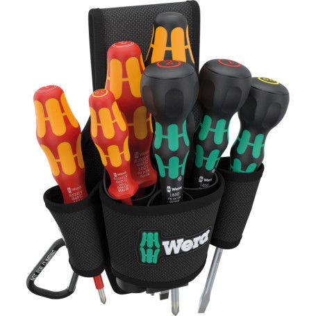 Kit de Tournevis VDE Wera 8 pièces avec Étui de Ceinture