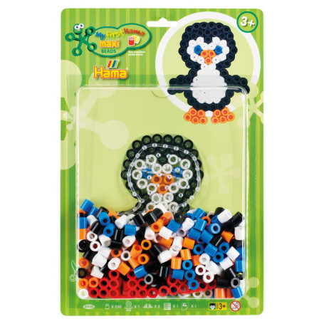 Kit de Perles Maxi Hama Multicolores avec Supports et Mode d'Emploi