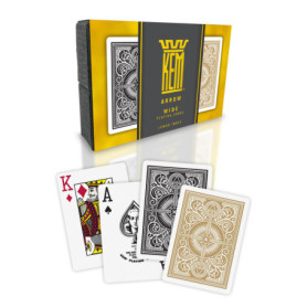 KEM Arrow - Cartes de Poker Premium en Plastique Noir et Or
