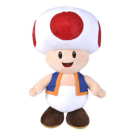Peluche Toad Super Mario Bros - 40 cm, Multicolore