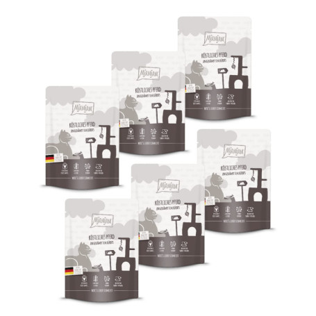 MjAMjAM Nourriture Humide Premium pour Chats - Cheval et Potiron, Pack de 6