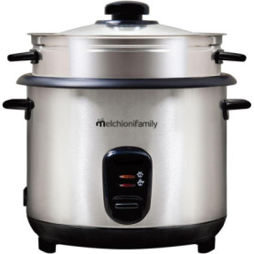 Cuiseur à Riz Melchioni LOTO 1,8L avec Couvercle en Verre et Maintien au Chaud