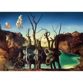Puzzle 1000 pièces Salvador Dali - Cygnes et Éléphants - Ravensburger