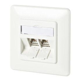 Boîtier de Raccordement Modulaire METZ CONNECT C6Amodul 2 Ports Blanc