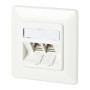 Boîtier de Raccordement Modulaire METZ CONNECT C6Amodul 2 Ports Blanc