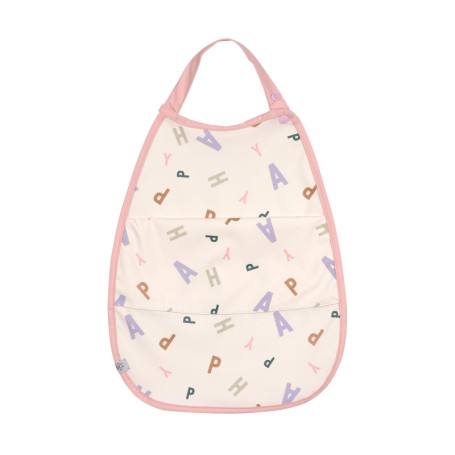 Bavoir Bébé LÄSSIG Happy Fruits - Protection Anti-Chute et Poche Pratique