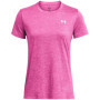 T-shirt Femme Under Armour Tech SSC Twist - Super Rose