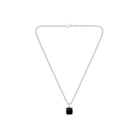 Collier BOSS ODELL en Acier Inoxydable avec Pendentif Onyx Noir pour Homme