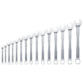Set de 15 clés mixtes Bosch - Outils robustes en chrome vanadium