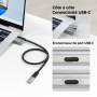 Câble d'Extension USB-C 40Gbps 1m - Haute Vitesse Noir