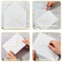 Enveloppes de Luxe Blanches avec Bordures Dorées - 50 Pièces pour Mariages et Anniversaires