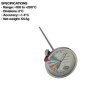 Thermomètre à Sucre Brannan avec Cadran et Sonde de 300 mm pour Confitures et Friture
