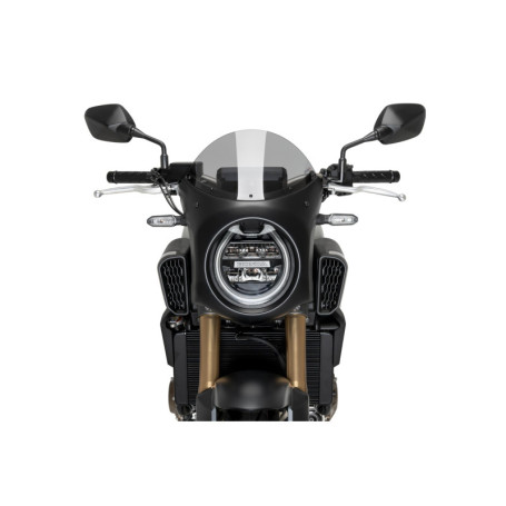 Demi-Carénage Rétro Puig 21961H en Fumée pour Moto