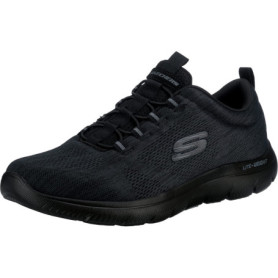 Mocassins Skechers Homme Louvin en Mesh Noir avec Semelle à Mémoire