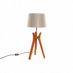 Lampe de bureau DKD Home Decor Marron Beige Polyester Bois 220 V 50 W 148,99 €