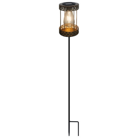 Lampe Solaire Rétro en Bronze pour Jardin et Terrasse